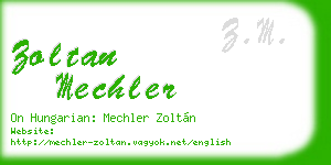 zoltan mechler business card
