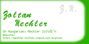 zoltan mechler business card